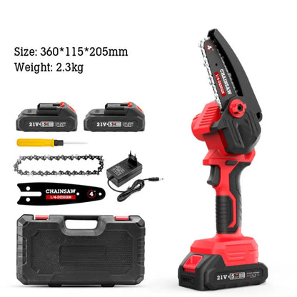 4-inch/6-inch red lithium battery chain saw