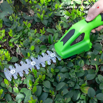 2-in-1 handheld hedge trimmer & electric lawn trimmer