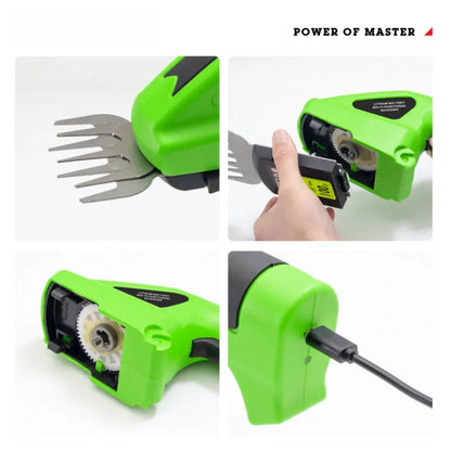 2-in-1 handheld hedge trimmer & electric lawn trimmer