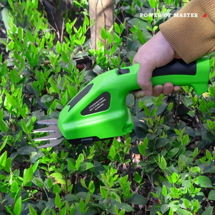 2-in-1 handheld hedge trimmer & electric lawn trimmer