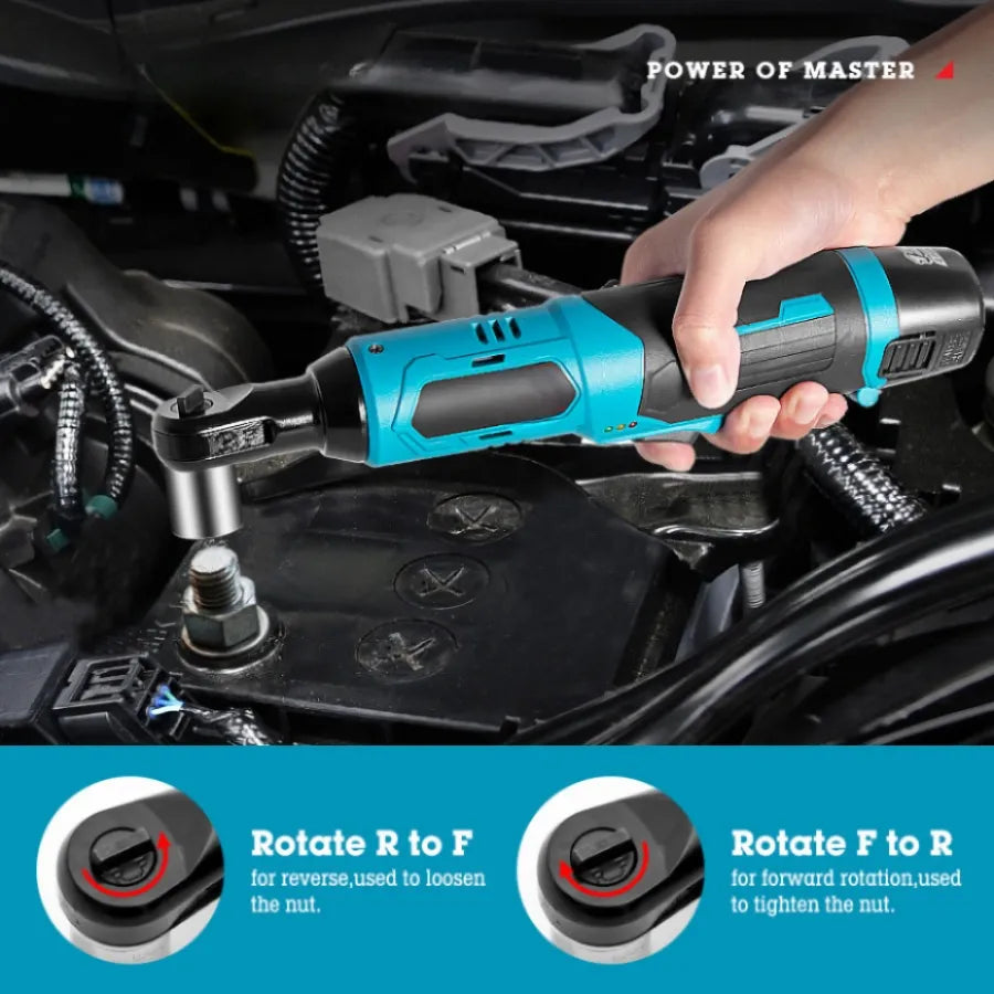 Lithium-ion ratchet wrench (for tight spaces)